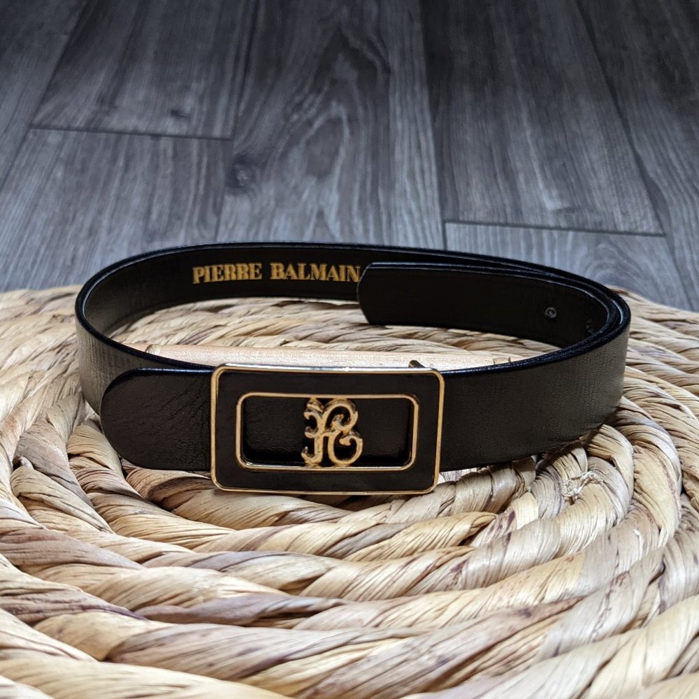 Vintage BALMAIN - Women's Leather Belt (80cm)
